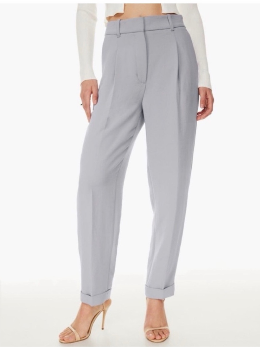 Aritzia High-waisted Light Gray/Blue Pants size 0
